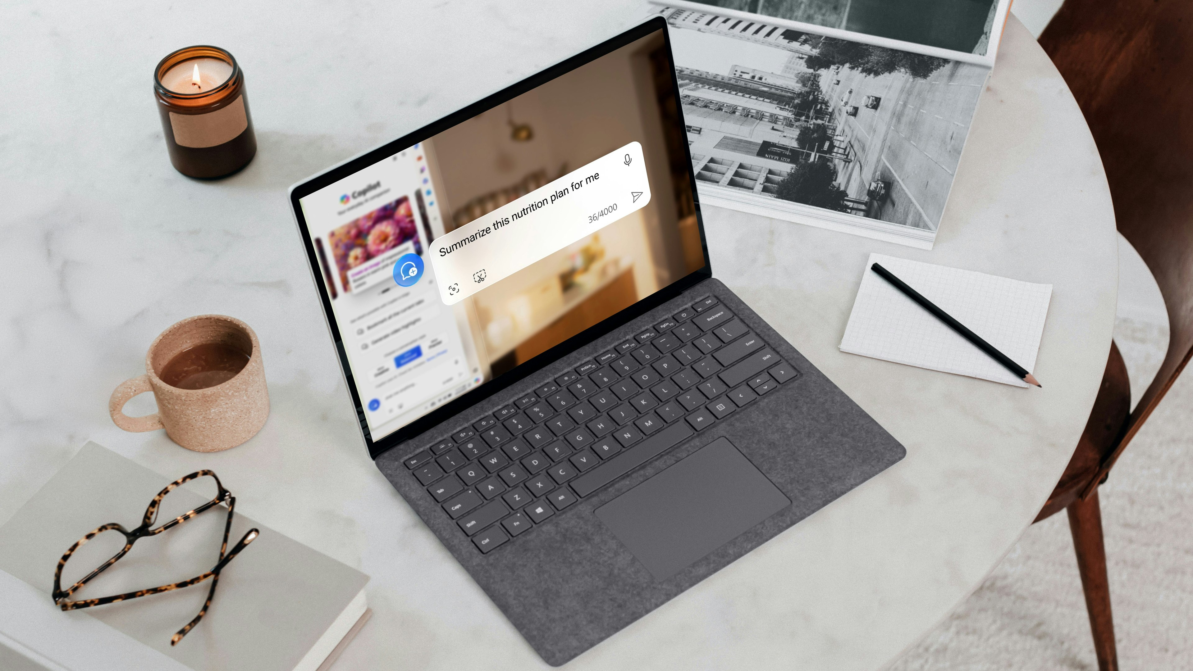 MicrosoftEdge Laptop with Message