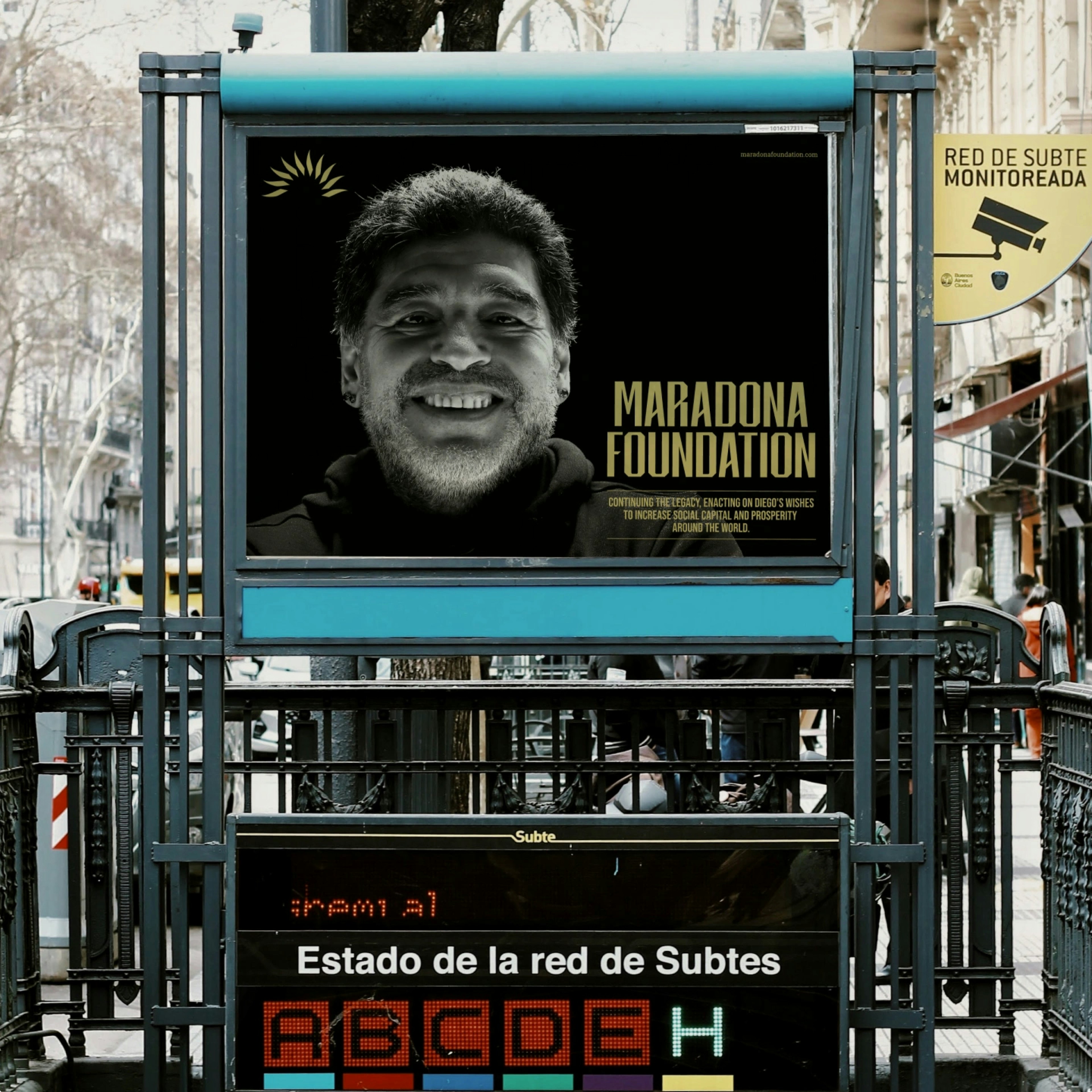 Maradona Foundation Billboard